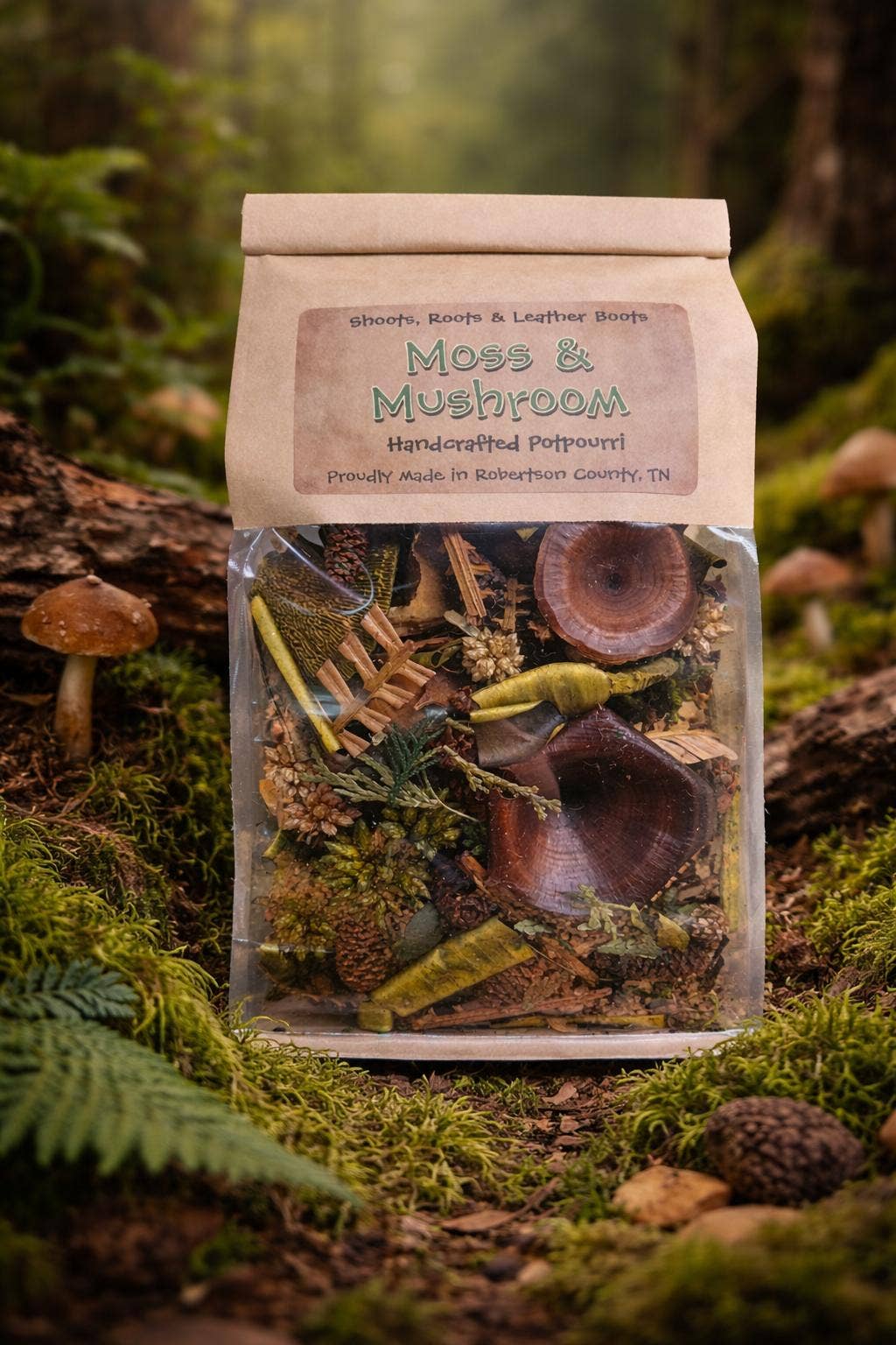Moss & Mushroom Handcrafted Potpourri - Detail